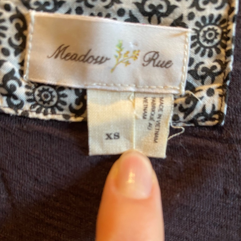 Anthropology Meadow Rue Brown Ruffled Tank Top - Picture 3 of 3
